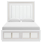 Chalanna Queen Upholstered Storage Bed with Dresser and 2 Nightstands in White from Ashley - DMV Furniture