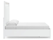 Chalanna Queen Upholstered Storage Bed with Dresser and 2 Nightstands in White from Ashley - DMV Furniture