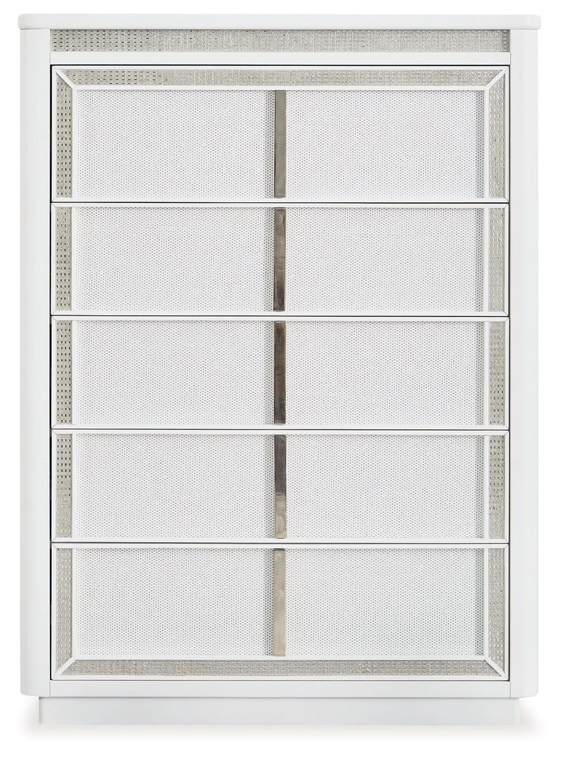 Chalanna White Upholstered Panel Storage Bedroom Set from Ashley - DMV Furniture