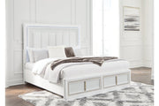 Chalanna White Queen Upholstered Storage Bed - DMV FurnitureQueen Bed