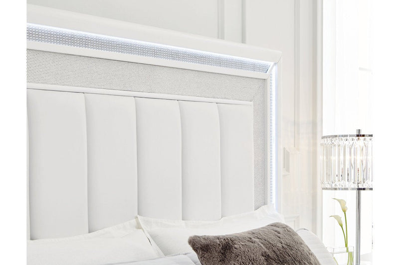 Chalanna White Upholstered Panel Storage Bedroom Set - DMV FurnitureBedroom Set