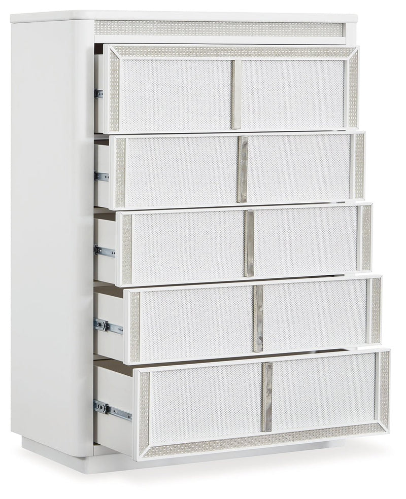Chalanna White Upholstered Panel Storage Bedroom Set - DMV FurnitureBedroom Set
