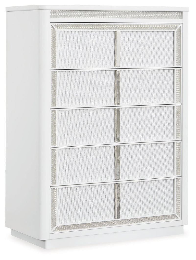 Chalanna White Upholstered Panel Storage Bedroom Set - DMV FurnitureBedroom Set
