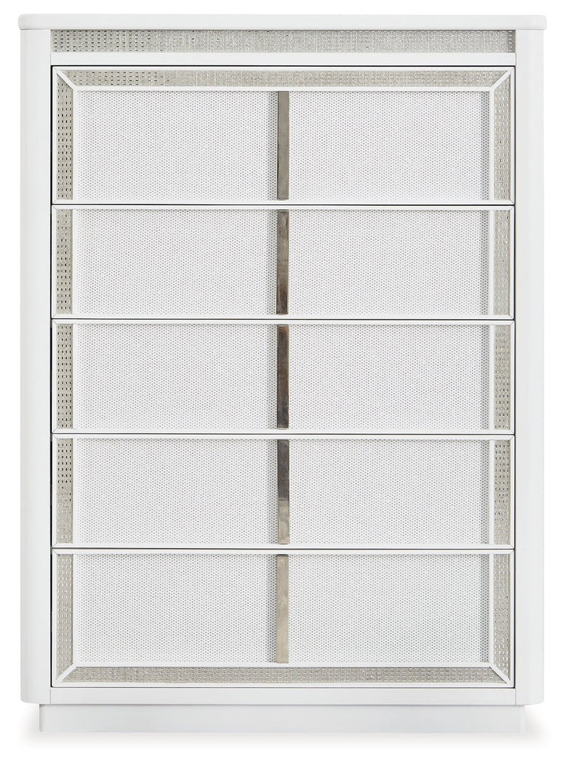 Chalanna White Upholstered Panel Storage Bedroom Set - DMV FurnitureBedroom Set
