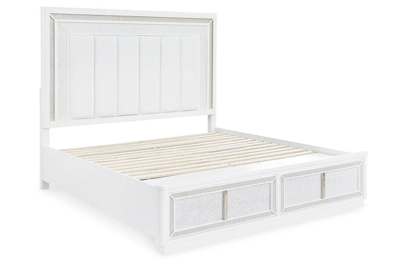 Chalanna White Upholstered Panel Storage Bedroom Set - DMV FurnitureBedroom Set