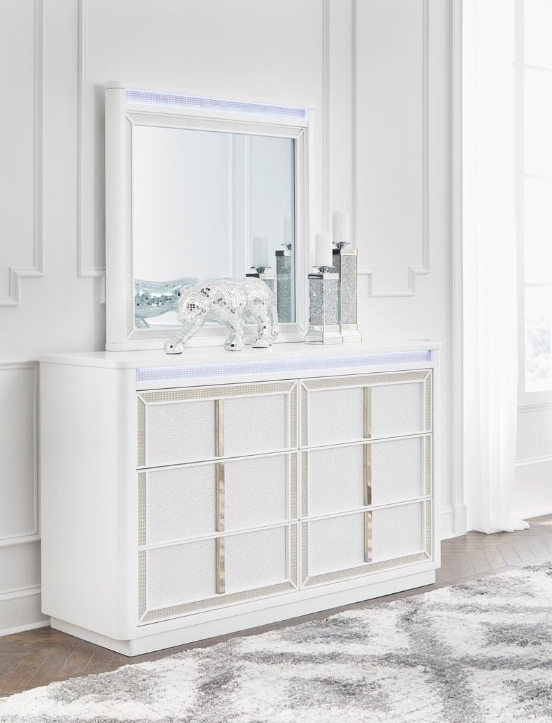 Chalanna White Upholstered Panel Storage Bedroom Set - DMV FurnitureBedroom Set