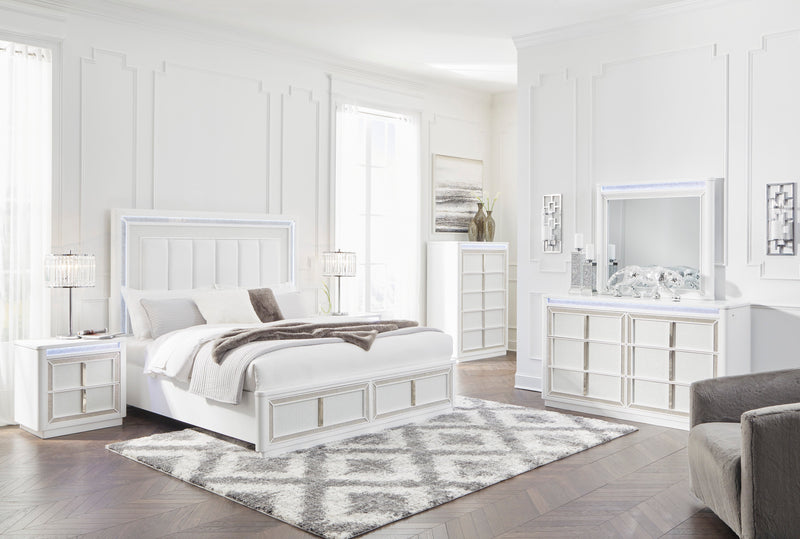 Chalanna White Upholstered Panel Storage Bedroom Set - DMV FurnitureBedroom Set