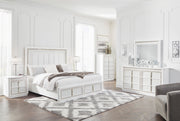 Chalanna White Upholstered Panel Storage Bedroom Set - DMV FurnitureBedroom Set