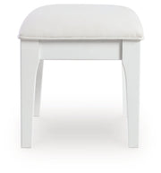 Chalanna White Vanity Stool - B822-01