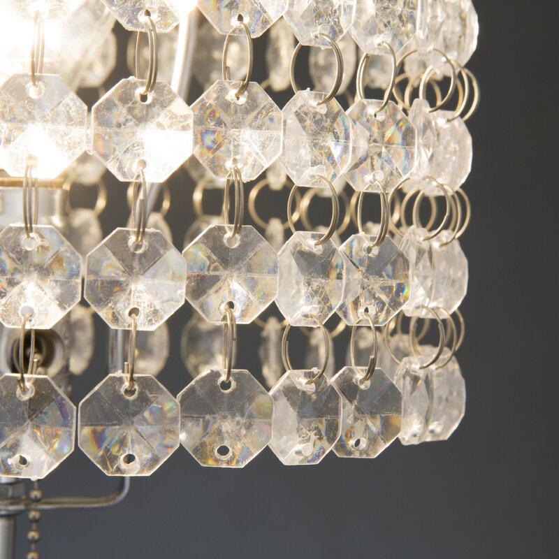Chandelier Chrome 19" Table Lamp - 6213T-CH-1 - DMV Furniture