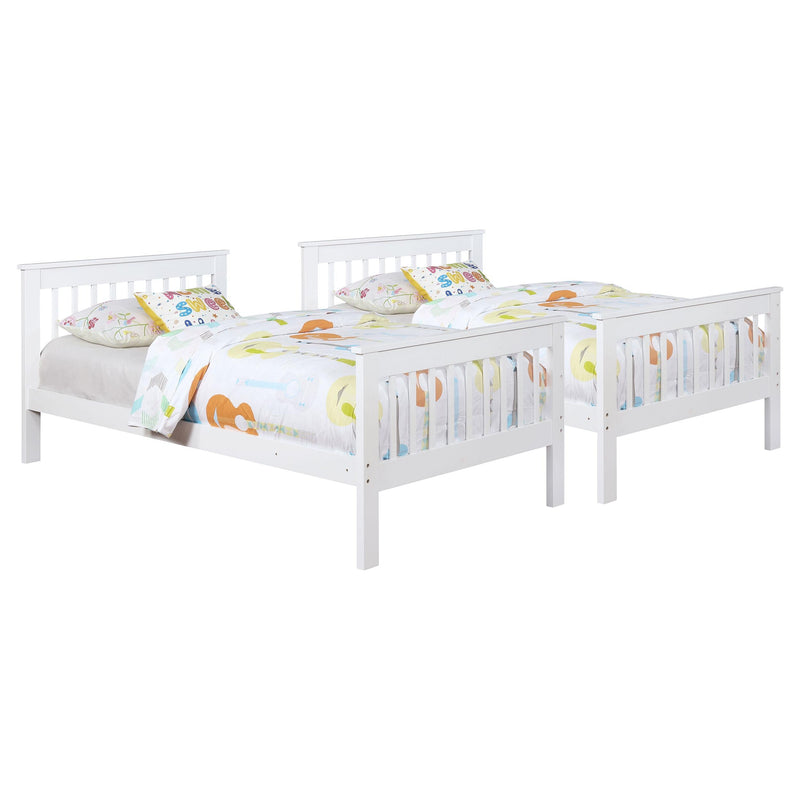 Chapman Wood Twin Over Twin Bunk Bed White - 460244N