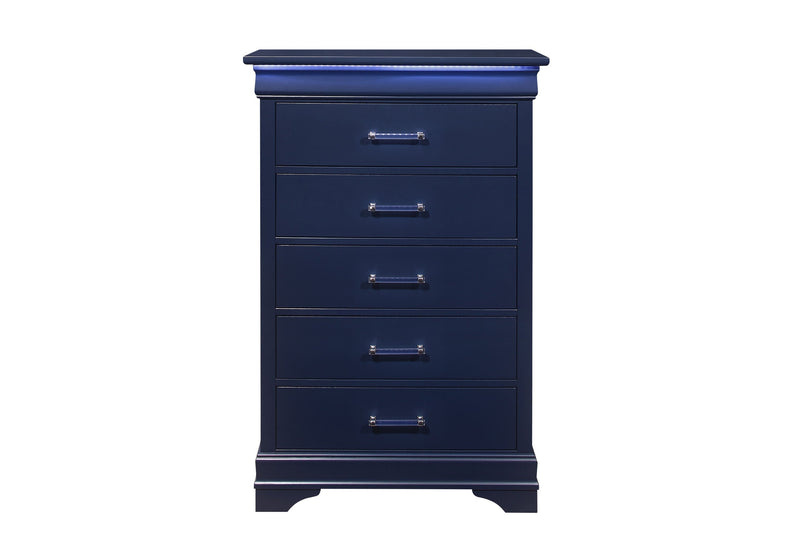 Charlie Blue Chest With Led - DMV FurnitureChest