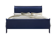 Charlie Blue King Bed Group With Led - DMV FurnitureKing Bed