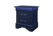 Charlie Blue Nightstand With Led - DMV FurnitureNightstand