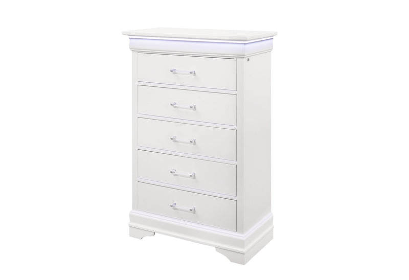 Charlie White Chest With Led - DMV FurnitureChest