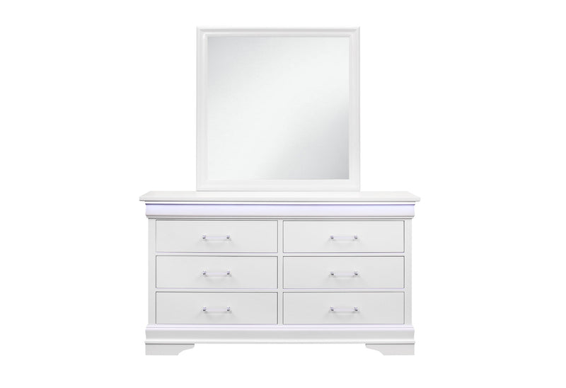 Charlie White Dresser With Led - DMV FurnitureDresser