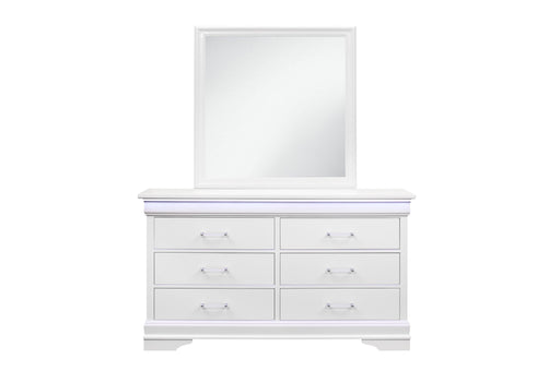 Charlie White Dresser With Led - DMV FurnitureDresser