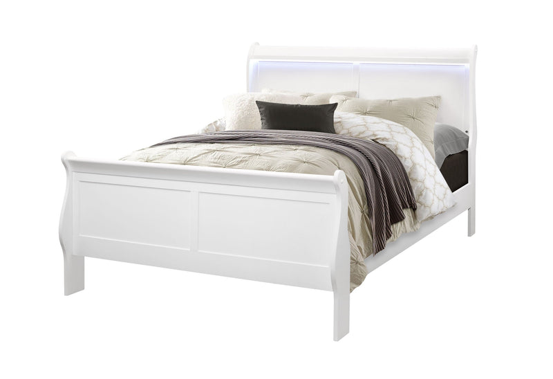Charlie White Full Bed Group With Led - DMV FurnitureYouth Bedroom Set