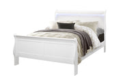 Charlie White Full Bed With Led - DMV FurnitureFull Bed