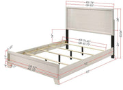 Charlie White King Panel Bed - DMV FurnitureKing Bed