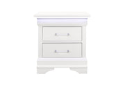 Charlie White Nightstand With Led - DMV FurnitureNightstand