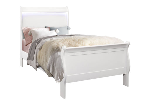 Charlie White Twin Bed - DMV FurnitureTwin Bed