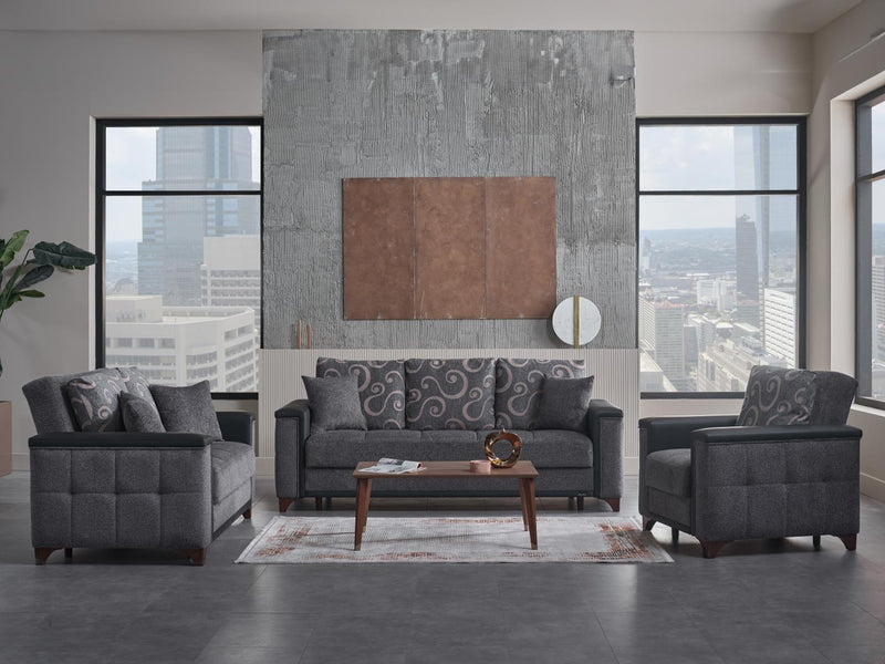 Charlotte Beatto Anthracite Living Room Set