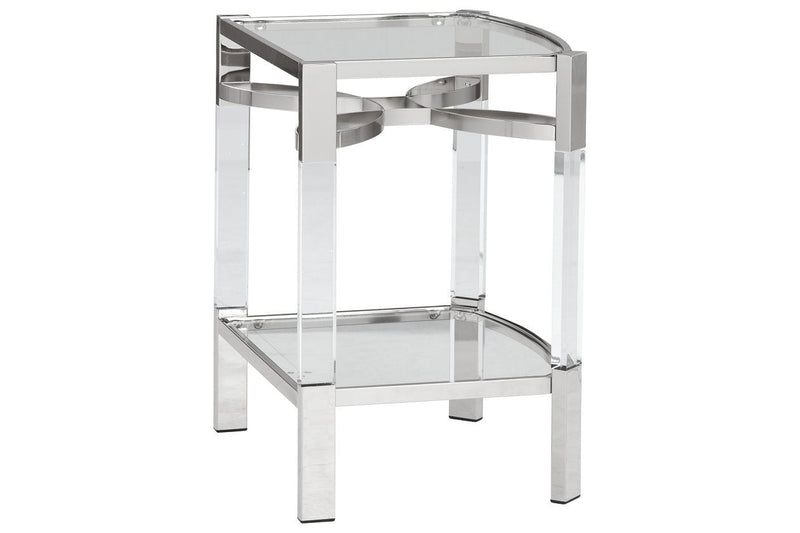 Chaseton Clear/Silver Finish Accent Table - DMV FurnitureTable