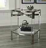 Chaseton Clear/Silver Finish Accent Table - DMV FurnitureTable