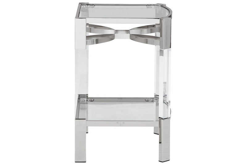 Chaseton Clear/Silver Finish Accent Table - DMV FurnitureTable