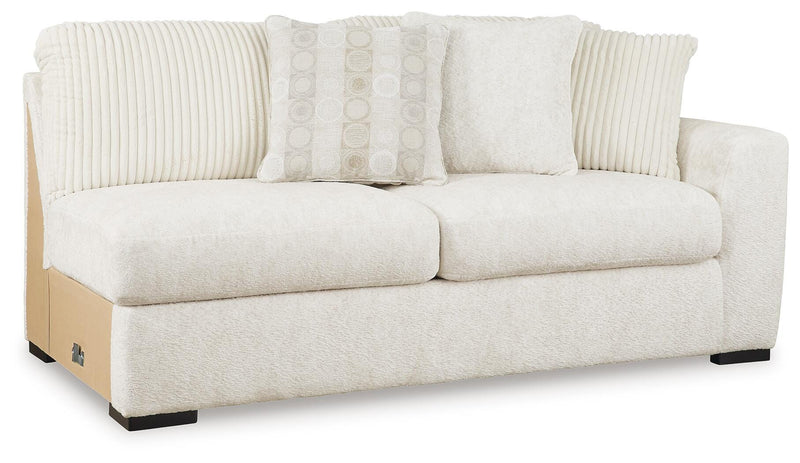 Chessington 2-Piece Sectional with Ottoman in Ivory - PKG018570