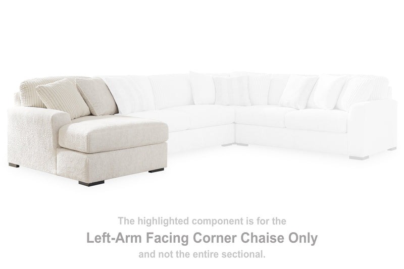 Chessington Ivory Left-Arm Facing Corner Chaise - 6190416