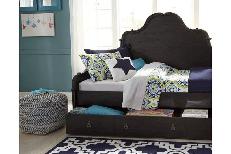 Chevron Blue Pouf - A1000445 - DMV Furniture