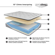 Chime 10 Inch Hybrid California King Mattress in a Box - DMV FurnitureCalifornia King Mattress