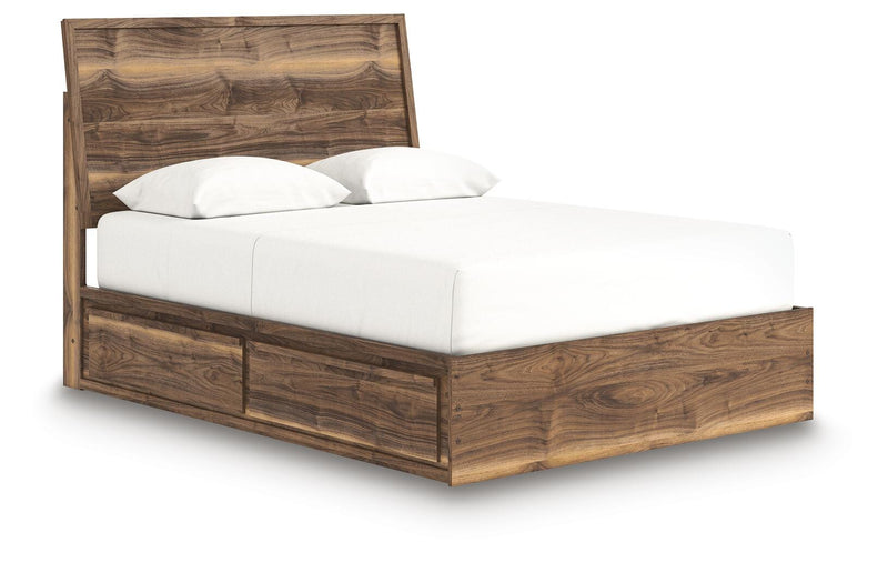 Chirason Brown Queen Panel Bed with Storage - PCB3367B4