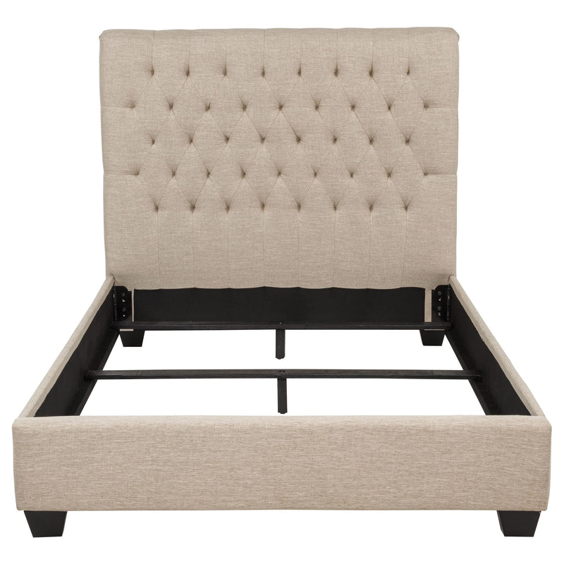 Chloe Upholstered Full Panel Bed Oatmeal - 300007F