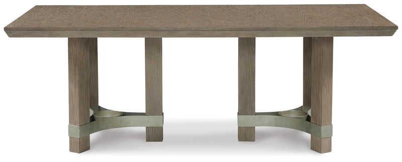 Chrestner Gray Dining Table and 6 Chairs - D983D5
