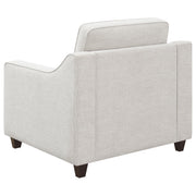 Christine Upholstered Sloped Arm Accent Chair Beige - 552063