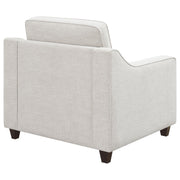 Christine Upholstered Sloped Arm Accent Chair Beige - 552063