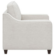 Christine Upholstered Sloped Arm Accent Chair Beige - 552063
