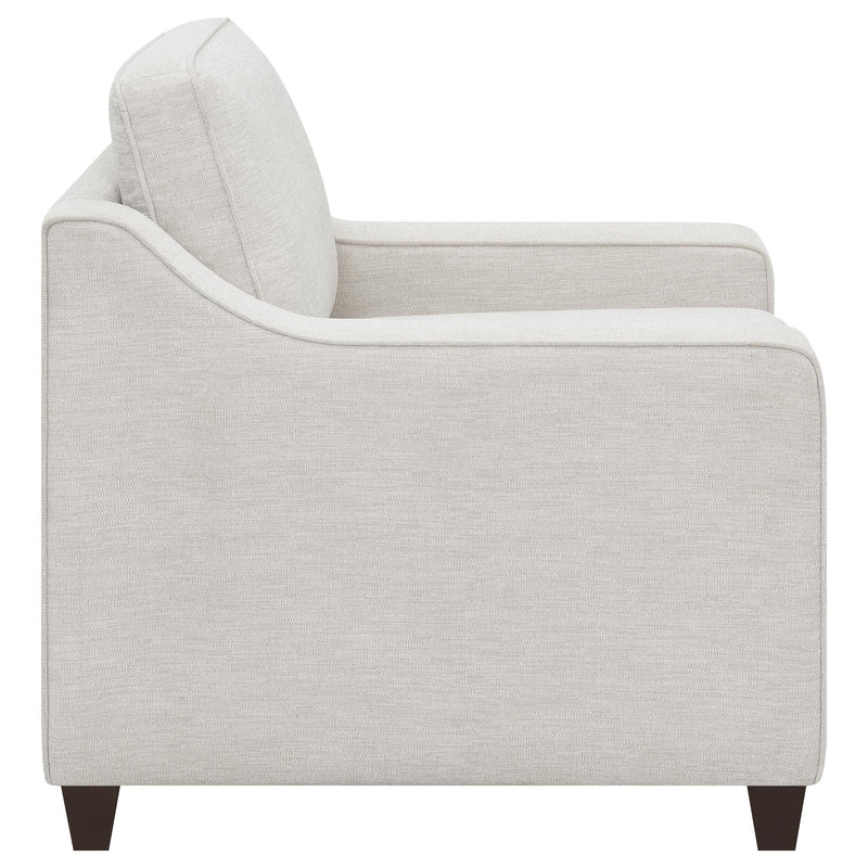 Christine Upholstered Sloped Arm Accent Chair Beige - 552063