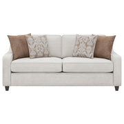 Christine Upholstered Sloped Arm Sofa Beige - 552061