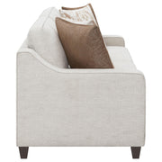 Christine Upholstered Sloped Arm Sofa Beige - 552061