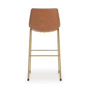 Ciabori Brown/Gold Bar Height Bar Stool, Set of 2 - PCD373-230
