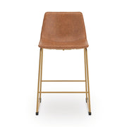 Ciabori Brown/Gold Counter Height Barstool, Set of 2 - PCD373-224