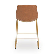 Ciabori Brown/Gold Counter Height Barstool, Set of 2 - PCD373-224