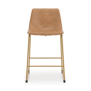 Ciabori Toast/Gold Bar Height Bar Stool, Set of 2 - PCD373-330