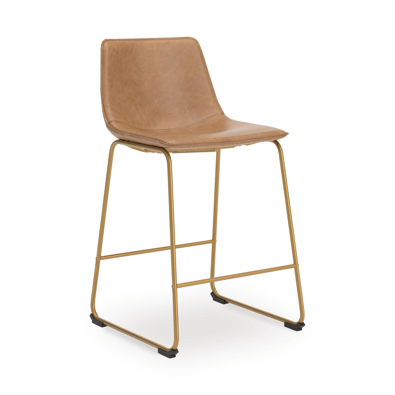 Ciabori Toast/Gold Bar Height Bar Stool, Set of 2 - PCD373-330