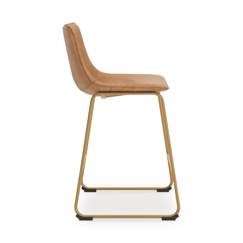 Ciabori Toast/Gold Bar Height Bar Stool, Set of 2 - PCD373-330