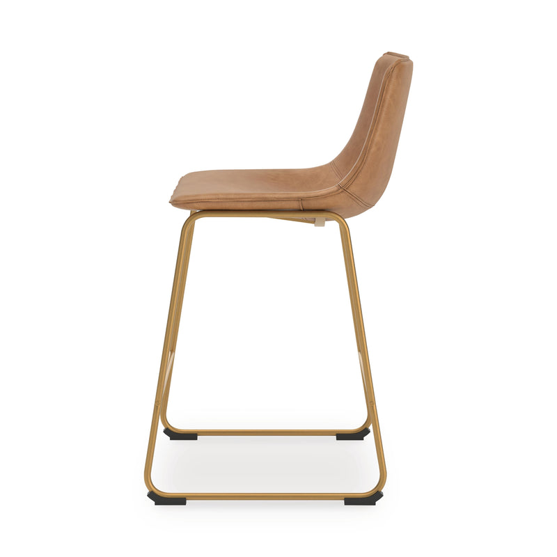 Ciabori Toast/Gold Bar Height Bar Stool, Set of 2 - PCD373-330